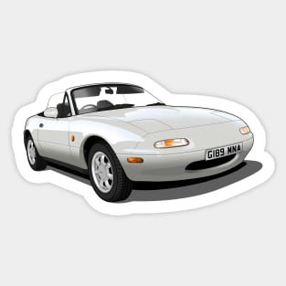 1990 Mazda MX5 in white Sticker